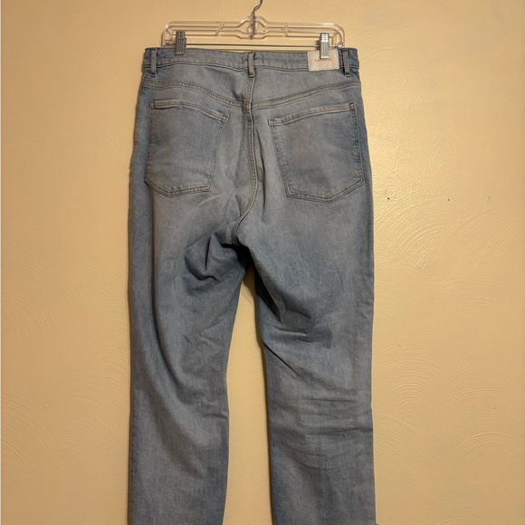 Express Distressed Denim Straight Leg Jeans - Picture 9 of 9